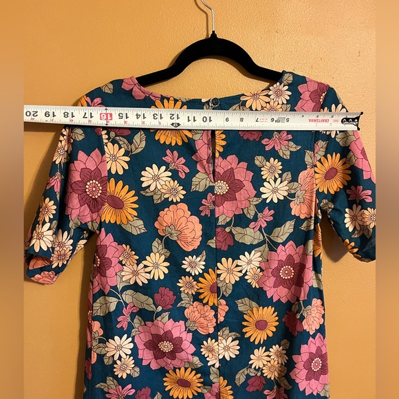 ModCloth x Princess Highway Floral Shift Dress Cotton Linen 60’s 70’s - Picture 5 of 6